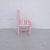 Silla de madera rosa y blanca infantil mueni003