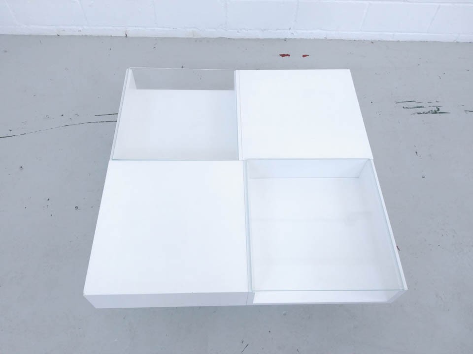 Mesa escritorio cristal blanco - Prop Art