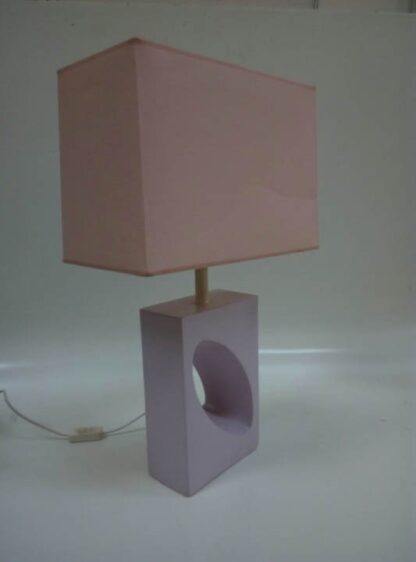 lámpara mesa moderna rosa ilume016