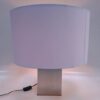 Lámpara mesa pie cromado grande ilume017