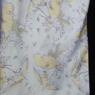 Sabana infantil morada y amarillo