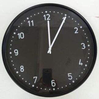 Reloj pared negro redondo