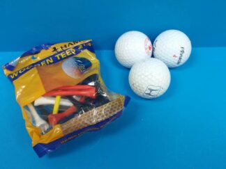 Pelotas golf y soportes variados