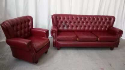 Sofa chester rojo
