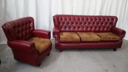 Sofa chester rojo