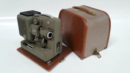 Equipo proyección vintage maleta tela marron
