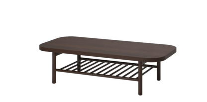 Mesa centro madera wenge ovalada