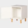 Mesilla cubo blanca liso