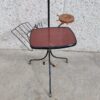 Lampara pie con mesa vintage tulipa roja hilos - Imagen 2