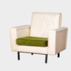 Butaca skay blanco asiento verde años 60