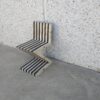 Silla de diseño rayas madera - Imagen 2
