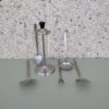 Juego completo utensilios con soporte metal - Imagen 2