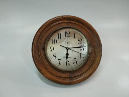 Reloj pared redondo madera vintage