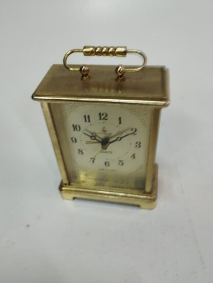 Reloj mesa dorado vintage - Imagen 2