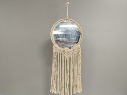 Espejo pared macramé ø30,5x80 cm