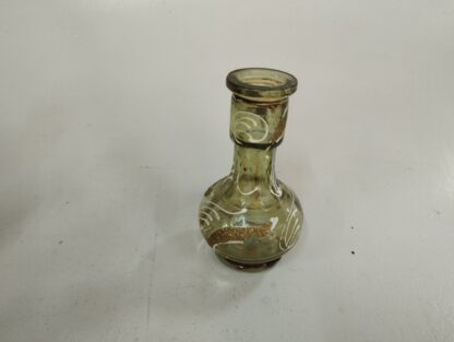 Jarrón cristal con dibujos y arena