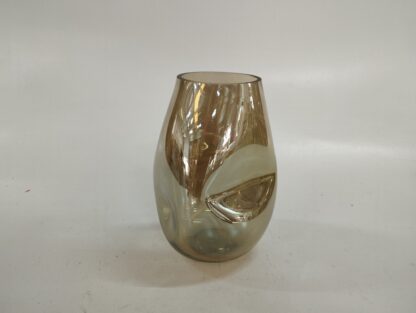 Jarrón cristal plateado forma irregular