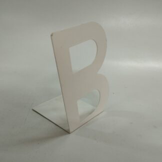 Sujeta libros letra B blanco