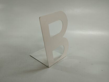 Sujeta libros letra B blanco