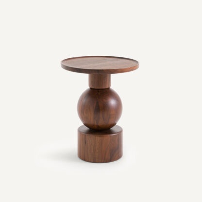 Mesa auxiliar madera maciza nogal (1)