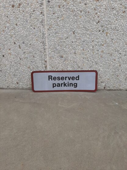 Señal reserved parking 60x20cm