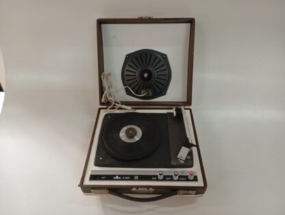 Tocadiscos negro y beige