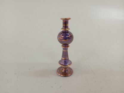 Jarrón cristal morado y dorado