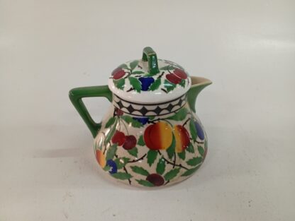 Jarra frutas blanca y verde