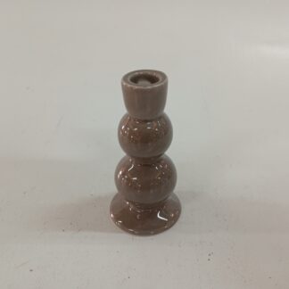 Candelabro cerámica marrón grisáceo