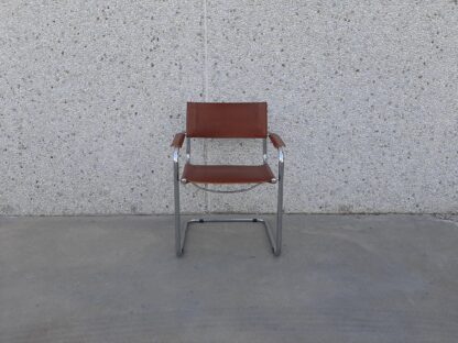 Silla despacho cuero marrón básica - Imagen 2