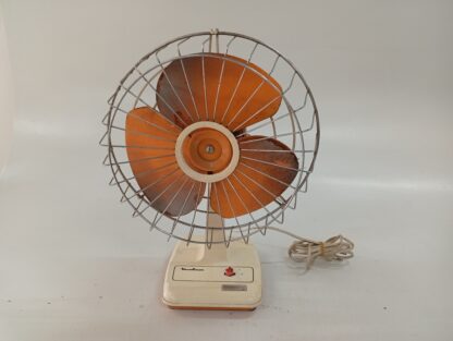 Ventilador vintage de mesa naranja