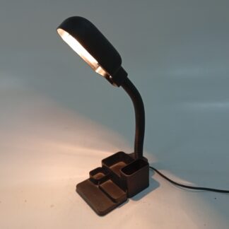 Flexo negro con soporte bolis, clips, post it