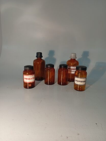 Bote farmacia ámbar antiguo